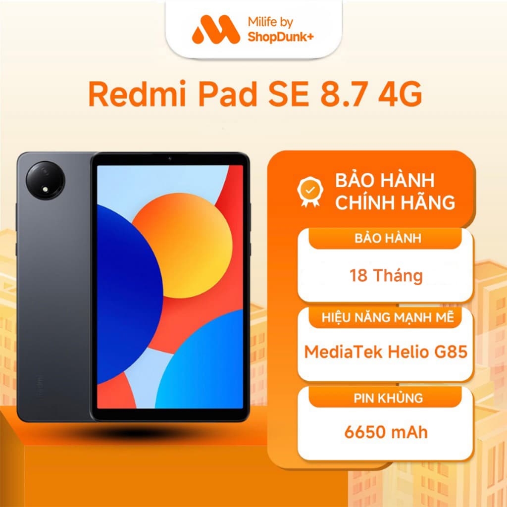 Máy Tính Bảng Xiaomi Redmi Pad SE 8.7 4G 6GB 128GB Chính Hãng BH 18 Tháng