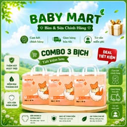 COMBO 3 BỊCH Tã Bỉm MOMOJI EXTRA SOFT  mềm mỏng thấm hút tốt. 1