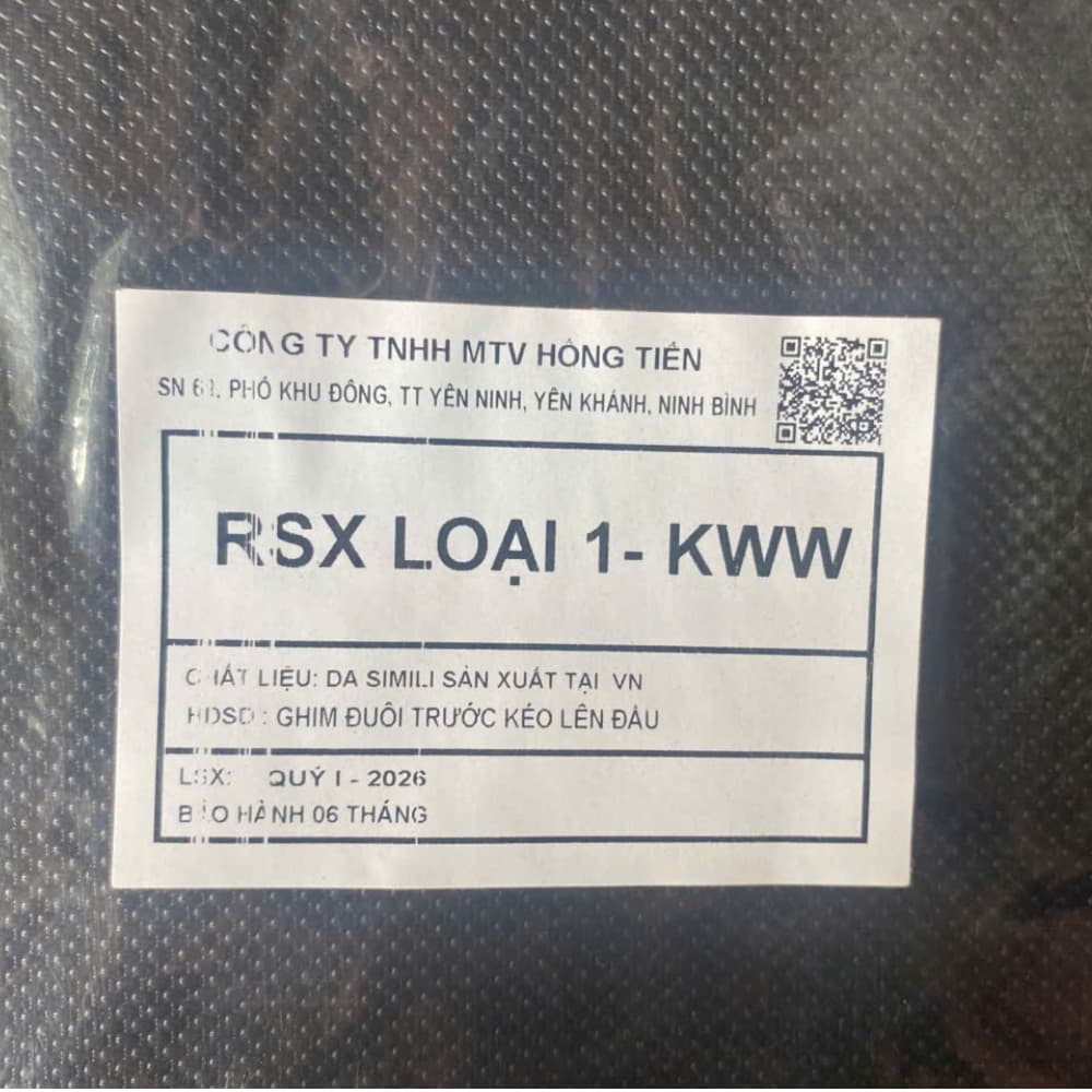 Vỏ Yên Xe Wave S 110 / RSX 110 KWW Hồng Tiến Loại 1 - Áo Yên Da Dày Cặn, May Sẵn Chuẩn Phom.