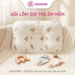 Gối Lõm bambo Cho Bé Sơ Vải Sợi Tre - Gối Chống Bẹp Đầu Cho Bé Ngủ Ngon 1