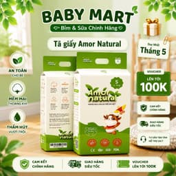 (TRỢ GIÁ) Tã Bỉm Quần Dán AMOR NATURE ,bỉm Việt,Bỉm trà xanh mềm mỏng thấm hút tốt 1