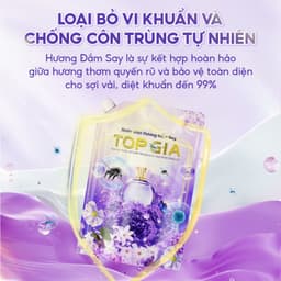 [Tặng Bình Giữ Nhiệt ] Nước Giặt Xả TopGia Hương Đắm Say Làm Sạch Vết Bẩn, Dịu Nhẹ Lành Tính, Lưu Hương 72H, Túi 1L 4