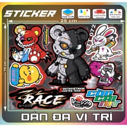 Combo Hình Dán, Sticker Decal Hót Trend Gồm Nhiều Set Hình Khác Nhau Dán Trang Trí Che Vết Xước Xe Máy,Điện,Tủ Lạnh,Lap. 8