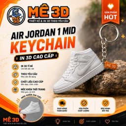 Móc Chìa Khóa Giày Sneaker AJ 1 Mid –  Tín Đồ Không Thể Thiếu Cho Sneakerheads [Mê 3D] 1