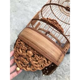 Lồng chim vành khuyên đục chân thủng đường kính 22cm kèm phụ kiện mẫu ngẫu nhiên 4