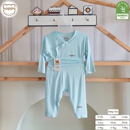 Combo 5 Bộ Quần Áo Sơ Sinh Cho Bé Trai Gái Dài Tay Happy Cạp Cao Petit Bamboo, Mềm Mịn Họa Tiết Xinh Xắn Size Từ 3-9Kg 6