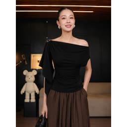 [DEAL MỞ BÁN] Áo Thun Nữ Trễ Vai- Lệch Vai- Cổ Đổ vạt lệch mặc nhiều kiểu phối khoen thời trang A62 2