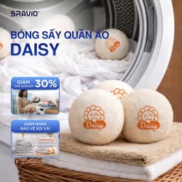 Bóng sấy quần áo len lông cừu Daisy banh sấy chống nhăn chống rối chống tĩnh điện tiết kiệm điện năng dùng cho máy sấy 1
