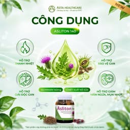 ASLITON 140 Hỗ Trợ Thanh Nhiệt, Bảo Vệ Gan, Giải Độc Gan, Giảm Vàng Da Mẩn Ngứa Chính Hãng Asta Healthcare 4