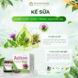 ASLITON 140 Hỗ Trợ Thanh Nhiệt, Bảo Vệ Gan, Giải Độc Gan, Giảm Vàng Da Mẩn Ngứa Chính Hãng Asta Healthcare 3