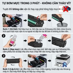 Hộp Mực Eko Ink 80A 05A CE505A CF280A CRG319 Cho HP M401 P2035 P2055 Canon 251 6300 5580 Có Lỗ Đổ Mực 6