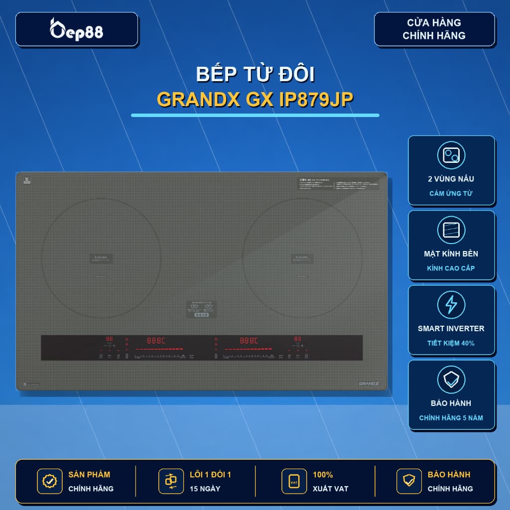 bếp từ Grandx GX IP879JP bảo hành 5 năm tận nhà