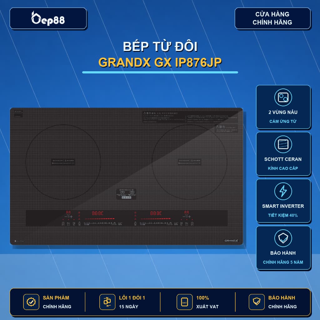 Bếp từ Grandx GX IP876JP Series 8