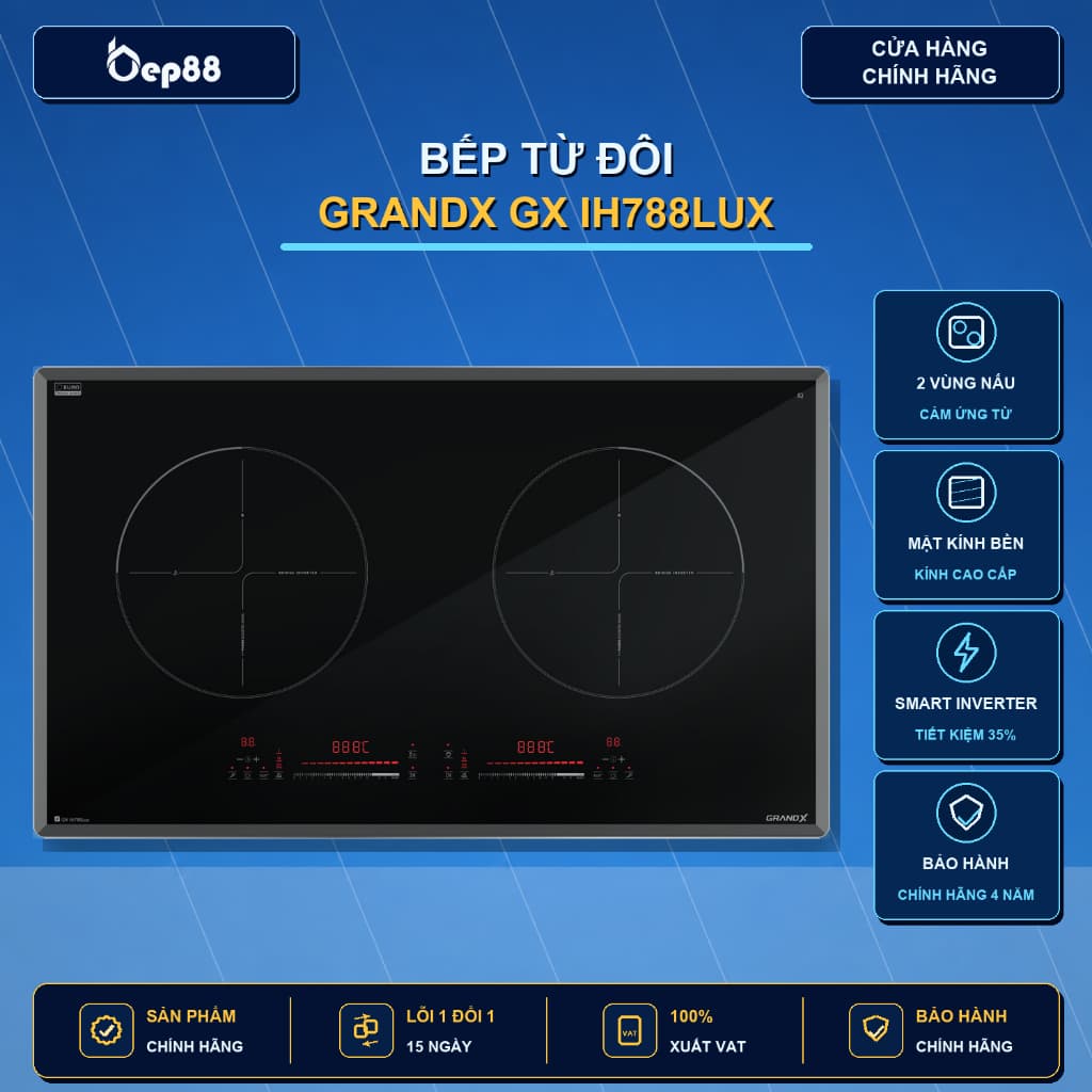 Bếp từ GRANDX 788LUX | HÀNG CHÍNH HÃNG