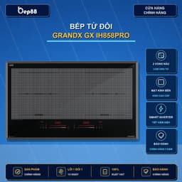 Bếp từ đôi GrandX GX IH858Pro Series 8, mặt kính EURO Platinium, công suất 2300W x 2 - PEB 1