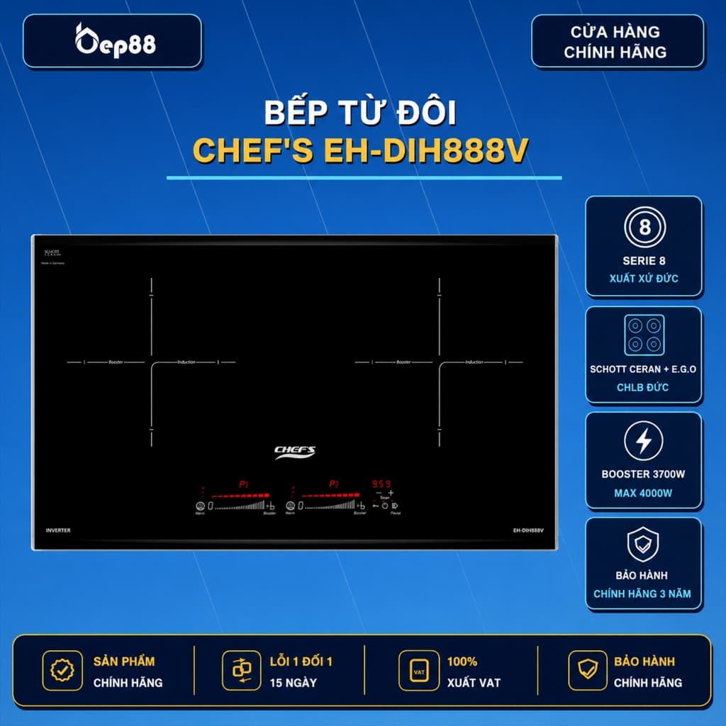 Bếp từ Chefs EH-DIH888V | Nhập khẩu nguyên chiếc Đức | Hàng chính hãng