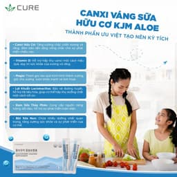 Canxi Váng Sữa Hữu Cơ KJM Aloe 90 Gói/Hộp –Bổ Sung Canxi Giúp Phát Triển Xương & Chiều Cao Cho Trẻ 3