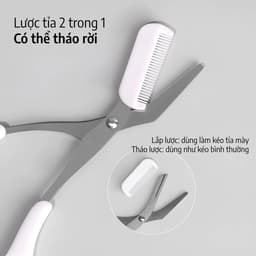 Bộ 3 dụng cụ cạo lông tỉa chân mày an toàn cho người mới (2 dao + 1 kéo) 6