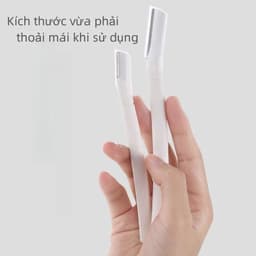 Bộ 3 dụng cụ cạo lông tỉa chân mày an toàn cho người mới (2 dao + 1 kéo) 8