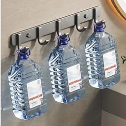 Móc Xám treo nhà tắm đa năng dán tường nhôm không gỉ, dán sau cửa chịu lực tới 30kg - Tặng kèm keo dán 4