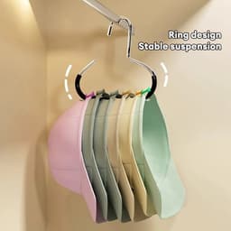 Combo 2 Móc treo quần áo hình tròn sáng tạo chống trượt - Móc treo mũ đa chức năng 3