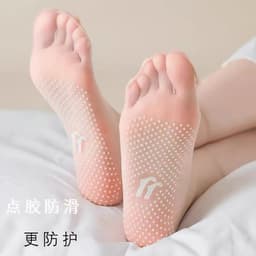Tất Vớ Nữ Tàng Hình Xỏ Ngón Siêu Mỏng Thoáng Khí Chống Trượt Chống Tuột Sợi Nude Phối Giày Sandal set 10 Đôi 2