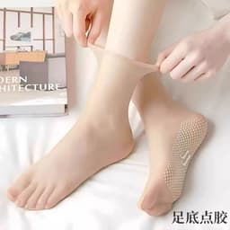 Tất Vớ Nữ Tàng Hình Xỏ Ngón Siêu Mỏng Thoáng Khí Chống Trượt Chống Tuột Sợi Nude Phối Giày Sandal set 10 Đôi 4