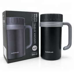 Ly Giữ Nhiệt Inox LocknLock Basic Table Mug LHC9002 500ml, Hàng Chính Hãng, Có Tay Cầm- JoyMall 4