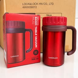 Ly Giữ Nhiệt Inox LocknLock Basic Table Mug LHC9002 500ml, Hàng Chính Hãng, Có Tay Cầm- JoyMall 5