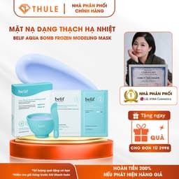 Set Mặt Nạ Thạch Dẻo Làm Mát Da Belif Aqua Bomb Frozen Modeling Mask Hàn Quốc Dịu Da Cấp Ẩm Hộp 4 Lần Đắp 1