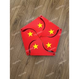 Sét 100 cái/50 Chong Chóng 5 CÁNH CỜ ĐỎ IN SAO VÀNG Việt Nam-chong chóng dây treo trường học,nhà Chùa,khai giảng 3