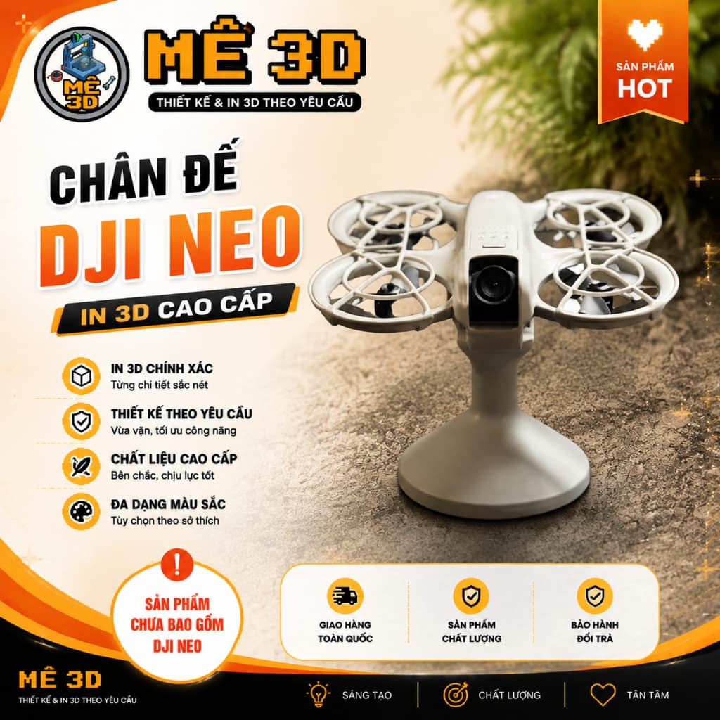 Chân Đế Trưng Bày DJI Neo Cao Cấp – Giá Đỡ Cố Định Flycam In 3D Độc Đáo, Tối Ưu Góc Setup [MÊ 3D]