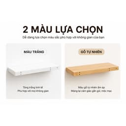 Kệ Gỗ Treo Tường Không Cần Khoan Nhiều Size – Thanh Ngang Gỗ Trang Trí Đa Năng Kèm Bộ Phụ Kiện 8