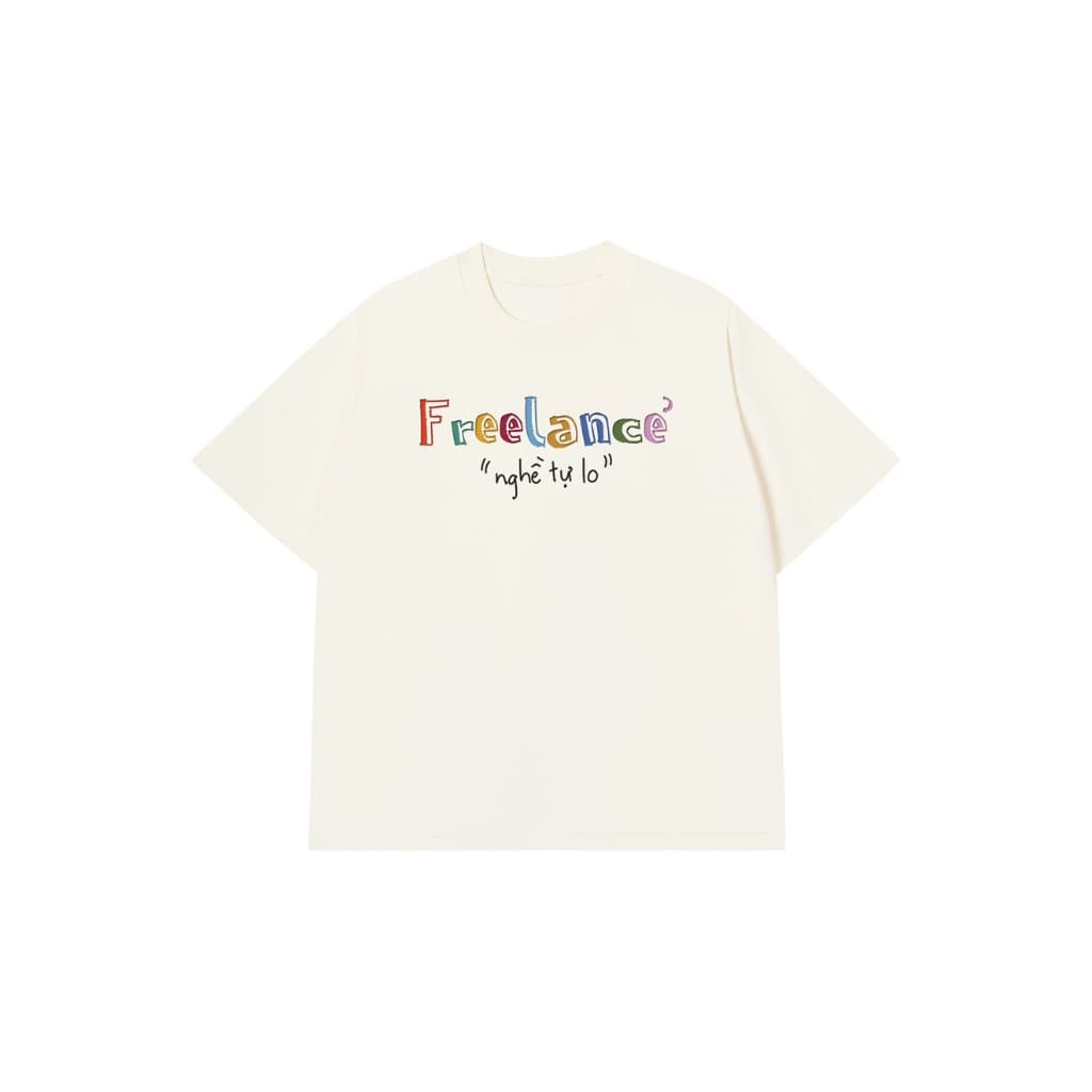 Áo Vớ Vẩn Vui Tươi REDLABEL Áo Thun FREELANCE Cotton 100% Oversize Nam Nữ TS131