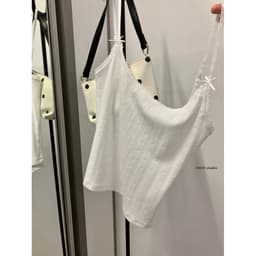 (Dmina - Re.En) Set váy nữ tiểu thư áo 2 dây phối ren cùng cardigan ngoài và chân váy lửng 7