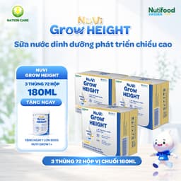 Sữa Nước Nuvi Grow Height ( 3 Thùng Vị Chuối 180 Tặng 1 Lon 1+)-Hộ Trợ Phát Triển Chiều Cao 2