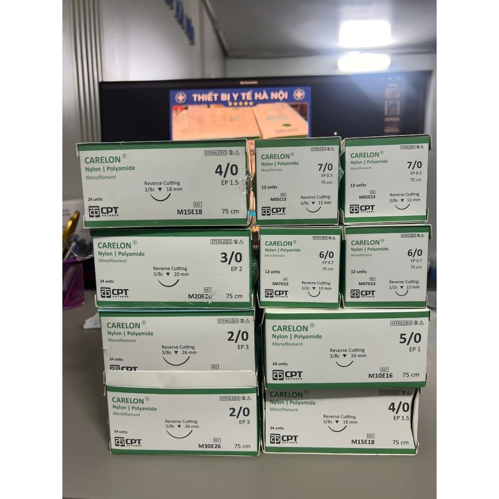 [ SỈ THEO HỘP ] Chỉ Phẫu Thuật Thẩm Mỹ Nhấn Mí Carelon CPT [2/0,3/0, 4/0, 5/0,6/0, 7/0]