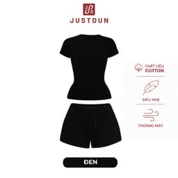[COMBO] Set Áo Thun Ôm Body Quần Short Nỉ UMI Hàn JustDun HB 8