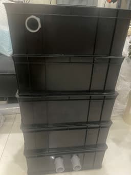 Bộ lọc baki tràn trên cho hồ cá cảnh vừa và nhỏ - Kích Thước 34x25x13 Màu Đen- ống phi 27 2