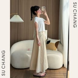 Chân Váy Kaki Dáng Dài Basic 2 Túi Bên CV570 Su Chang Thời Trang Nữ 4