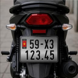 Decal Tem Dán Biển Số Xe Máy PVC 3 Lớp Cao Cấp Chống Nước Bền Màu· 6
