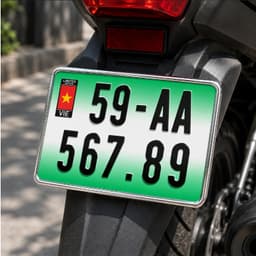 Decal Tem Dán Biển Số Xe Máy PVC 3 Lớp Cao Cấp Chống Nước Bền Màu· 7