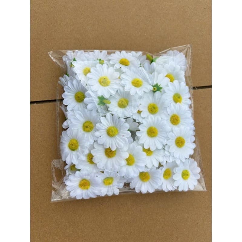 TÚI 50/30 BÔNG ĐẦU HOA CÚC HỌA MI NHỰA TRẮNG 3CM – PHỤ KIỆN LÀM HOA TRANG TRÍ HANDMADE 🌼✨