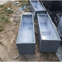 chậu nhựa composite trồng cây chất liệu PVC FOAM, chậu trồng cây hình chữ nhật bền đẹp 3