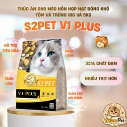 Hạt Mèo S2PET V1 PLUS 30% Topping Dinh Dưỡng Thơm Ngon - Chính Hãng - Túi Seal 1kg | YLP Market 5