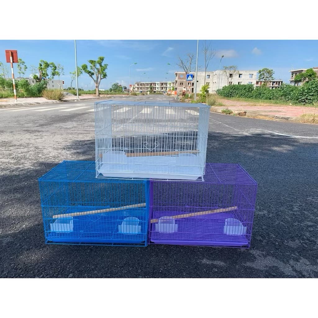 Lồng chứa chim, lồng chim tập trung, lồng chứa trung kích thước 46x33x31 chất liệu sơn tĩnh điện cao cấp