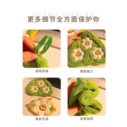 Khăn Lau Tay Hình Hoa Cúc Mặt Cười Dễ Thương 22x18cm có móc Treo Tiện dụng, sang chảnh 4