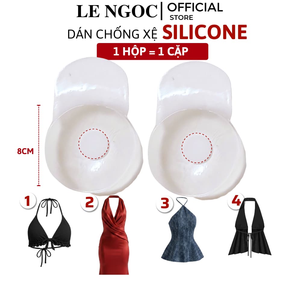 Miếng Dán Nâng Ngực Silicone Trong Suốt Có Miếng Kéo Chống Xệ Giúp Nâng Ngực Hiệu Quả Lê Ngọc 448