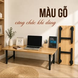 Bàn Ngồi Bệt Gấp Gọn Đa Năng – Bàn Học, Bàn Làm Việc Gỗ Dày 18mm Size 80x40cm 100x50cm 3