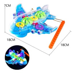 Đồ chơi Lồng đèn Trung thu máy bay bánh răng trong suốt nhạc đèn 1